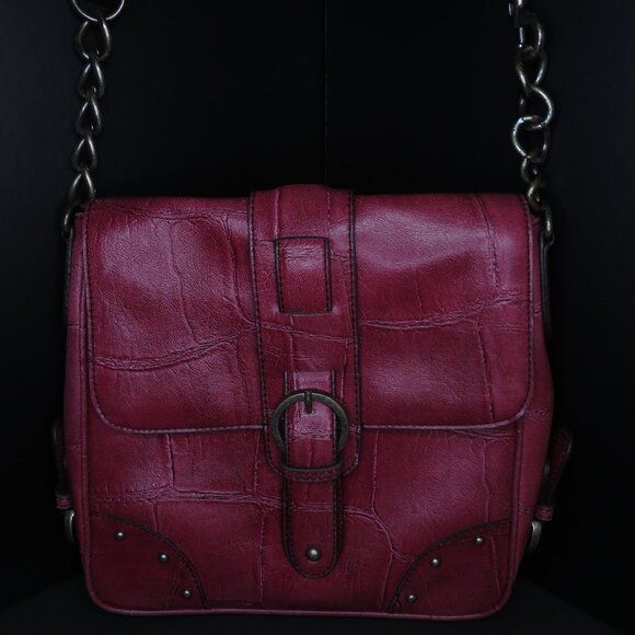 Nine West Red Leather Crossbody Bag - Picture 1 of 10